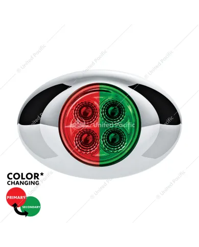 UP36032-4 LED Double Fury Light (Clearance/Marker)-Red & Green/Clear Lens