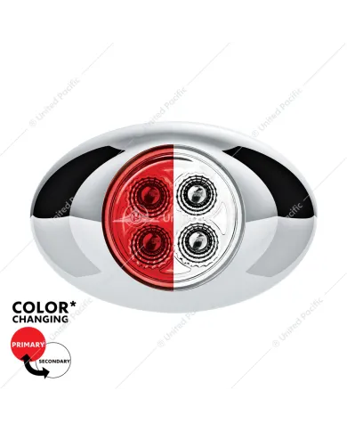 UP36034-4 LED Double Fury Light (Clearance/Marker)-Red & White/Clear Lens