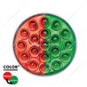 UP35948-19 LED 4" Round Double Fury Light (Stop & Turn) - Red & Green LED/Clear Lens