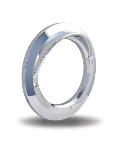 TXTBEZ-4CH - 4" Chrome Plastic Bezel with Visor & Lip"
