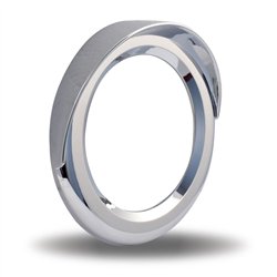 TXTBEZ-4CH5 - Bezel - 4" Chrome Plastic - Visor - Twist-On