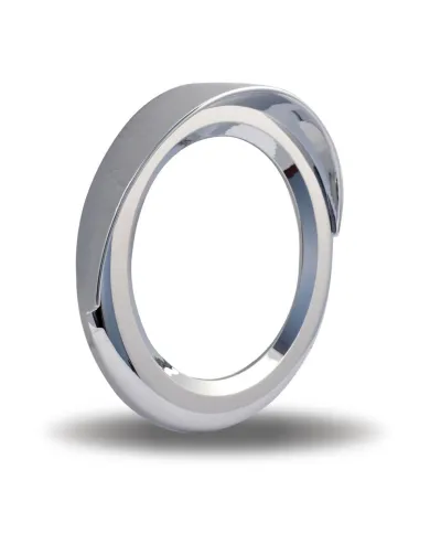 TXTBEZ-4CH5 - Bezel - 4" Chrome Plastic - Visor - Twist-On