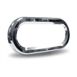 TXTBEZ-OBCH3 - Bezel - Oval Chrome Plastic - No Visor
