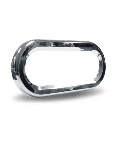 TXTBEZ-OBCH3 - Bezel - Oval Chrome Plastic - No Visor