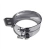 TXTCLA-61 - Exhaust - Clamp - 6" Chrome Plated Stainless Steel - Rectangle Mounting Plate
