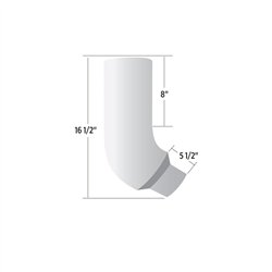 TXTEL55-PET - Exhaust - Elbow - Peterbilt 379 5" O.D. - 55˚
