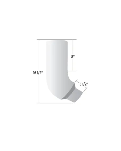 TXTEL55-PET - Exhaust - Elbow - Peterbilt 379 5" O.D. - 55˚