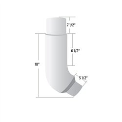 TXTEL65-PET - Exhaust - Elbow - Peterbilt 379 6"-5" Reduced O.D. - 55˚