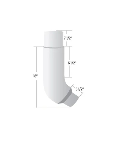 TXTEL85-PET - Exhaust - Elbow - Peterbilt 379 8"-5" Reduced O.D. - 55˚