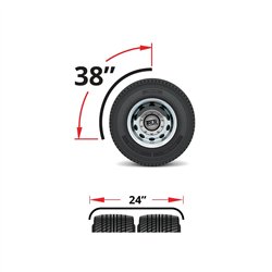 TXTFEN-Q12. - Fenders - Quarter - 38" - Triangle Mounts - 14 Ga.