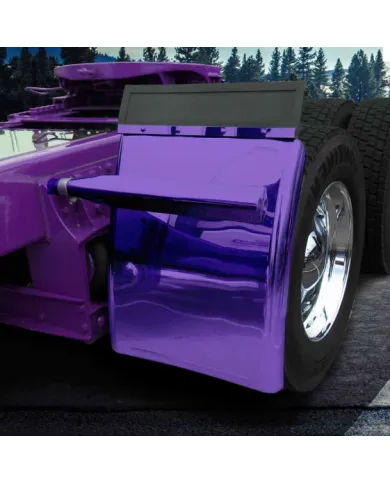 TXTFEN-Q31P - Fenders - Smoke & Mirror - Purple - Quarter - 31" with Triangle Mounts