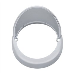 UP32119-Chrome Plastic Cab Light Bezel With Visor For United Pacific Truck-Lite Style Cab Light