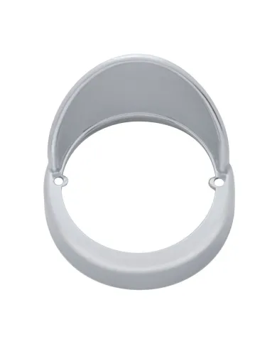 UP32119-Chrome Plastic Cab Light Bezel With Visor For United Pacific Truck-Lite Style Cab Light