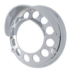 UP32132-Chrome Plastic Light Bezel With Visor For UP LED Double Face Turn Signal Light