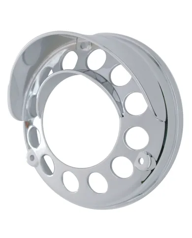 UP32132-Chrome Plastic Light Bezel With Visor For UP LED Double Face Turn Signal Light