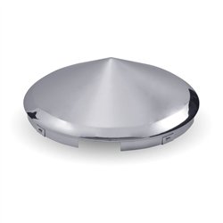 TXTHUB-4NP - Wheel Accessories - Hubcap - Chrome Metal Pointed Front - 4 Notches
