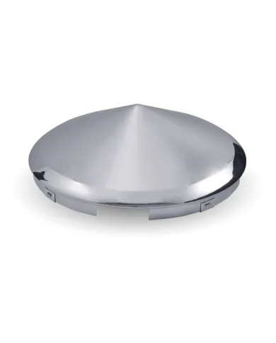 TXTHUB-4NP - Wheel Accessories - Hubcap - Chrome Metal Pointed Front - 4 Notches
