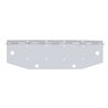 UP10492-Chrome 2 License Plate Angle Shaped Holder With Square Marker Light Cutout