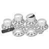 TXTHUB-C1 - Wheel Accessories - Kit - Chrome Plastic Front & Rear Hub Cover Kit with Threaded Nut Covers