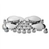 TXTHUB-C2 - Wheel Accessories - Kit - Chrome Metal Front & Rear Hubcap Kit
