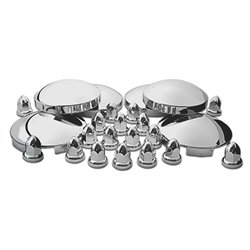 TXTHUB-C3 - Wheel Accessories - Kit - Stainless Steel Front & Rear Hubcap Kit 