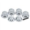 TXTHUB-MC1 - Wheel Accessories - Kit - Chrome Plastic Mag Front & Rear Hub Cover Kit with Threaded Nut Covers
