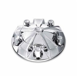 TXTHUB-MFRP33 - Wheel Accessories - Axle Cover - Chrome Plastic Mag Front Hub Cover with 33mm Threaded Nut Covers