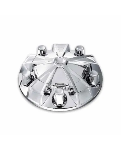 TXTHUB-MFRP33 - Wheel Accessories - Axle Cover - Chrome Plastic Mag Front Hub Cover with 33mm Threaded Nut Covers