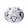 TXTHUB-MFRP33 - Wheel Accessories - Axle Cover - Chrome Plastic Mag Front Hub Cover with 33mm Threaded Nut Covers