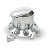 TXTHUB-RP112 - Wheel Accessories - Axle Cover - Chrome Plastic Rear Hub Cover with 1.5" Push-On Nut Covers