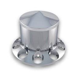 TXTHUB-RPNP - Wheel Accessories - Axle Cover - Pointed Chrome Plastic Rear Hub Cover with Holes for Nut Cover