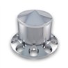 TXTHUB-RPNP - Wheel Accessories - Axle Cover - Pointed Chrome Plastic Rear Hub Cover with Holes for Nut Cover