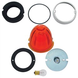 UP32164-Grakon 1000 Style Cab Light Conversion Kit With Watermelon Glass Lens & 1156 Base - Dark Amber