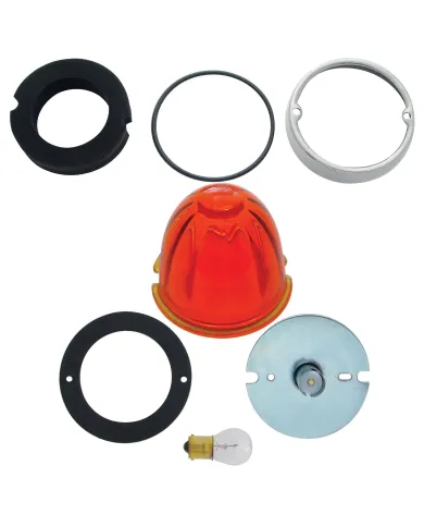 UP32164-Grakon 1000 Style Cab Light Conversion Kit With Watermelon Glass Lens & 1156 Base - Dark Amber