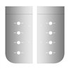 TXTK-1113 - Kenworth - W900L - Hood Battery Box Filler Panel with 8 Slotted Light Holes (1997+)