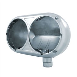 UP32179-304 Stainless Dual Headlight Housing For Peterbilt 359