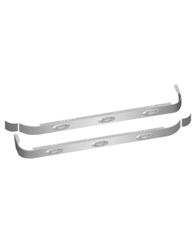 TXTK-1514LMC - Kenworth Aerocab Side Mount Exhaust 62" Sleeper Panel with 6 Clear G4 LEDs (2007+)