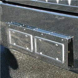 TXTK-1702 - Kenworth W900 Texas Style Bumper Swing Plate - 2 License Plates