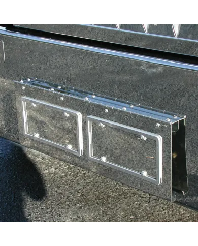 TXTK-1702 - Kenworth W900 Texas Style Bumper Swing Plate - 2 License Plates