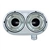 UP32189-304 Stainless Dual Headlight Housing With Inner Lamp Bucket For Peterbilt 359 - Passenger