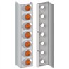 TXTK-1814LM - Kenworth W900 15" Premium Flangeless Can Front Air Cleaner Light Bar with 14 G2 LEDs (2010+)
