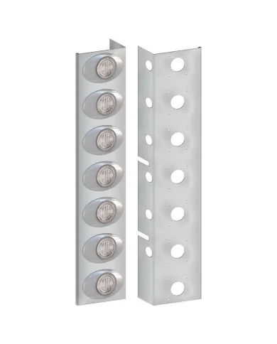 TXTK-1815LMC - Kenworth W900 15" Premium Flangeless Can Rear Air Cleaner Light Bar with 14 Clear G2 LEDs (2010+)