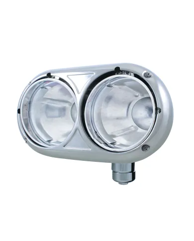 UP32189-304 Stainless Dual Headlight Housing With Inner Lamp Bucket For Peterbilt 359 - Passenger