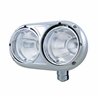UP32189-304 Stainless Dual Headlight Housing With Inner Lamp Bucket For Peterbilt 359 - Passenger