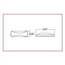 TXTLED-1X2A - 1 X 2" Amber Marker LED (6 Diodes)"