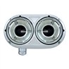 UP32190-304 Stainless Dual Headlight Housing With Inner Lamp Bucket For Peterbilt 359 - Driver