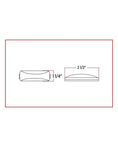 TXTLED-1X2R - 1 X 2" Red Marker LED (6 Diodes)"