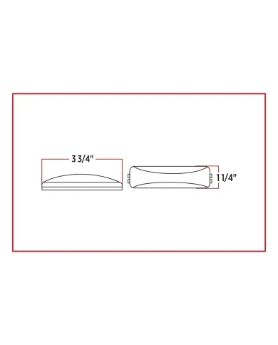 TXTLED-1X4R - 1 X 4" Red Marker LED (12 Diodes)"