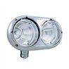 UP32190-304 Stainless Dual Headlight Housing With Inner Lamp Bucket For Peterbilt 359 - Driver