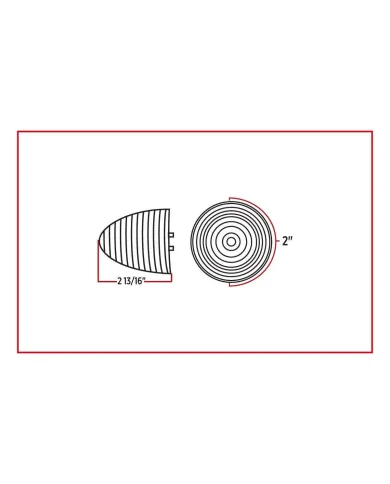 TXTLED-2BR - 2" Beehive Red LED (9 Diodes)"